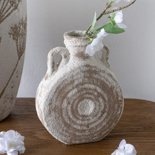 Artekko Decorative Vase Antique White 15.5x7x19.5cm