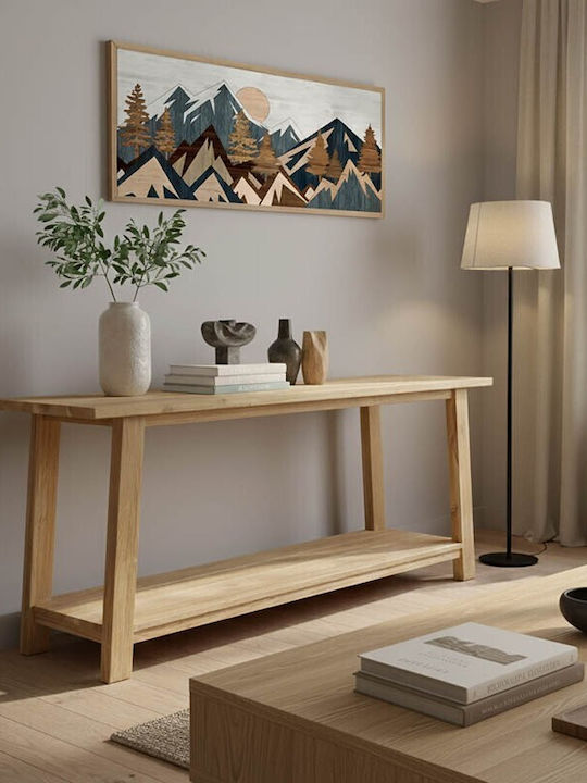 Decoza Solid Wood Console Table Natural Shade L200xW40xH80cm