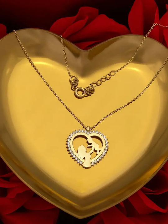 Колие Мама от Злато 14K с Циркон