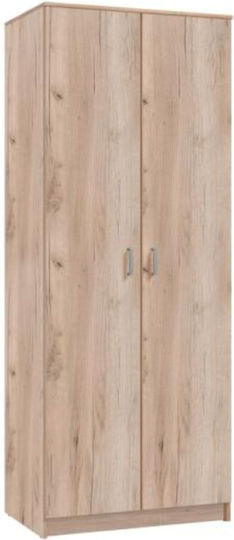 Hana Δίφυλλη Ντουλάπα Sonoma Oak 80x52x205cm