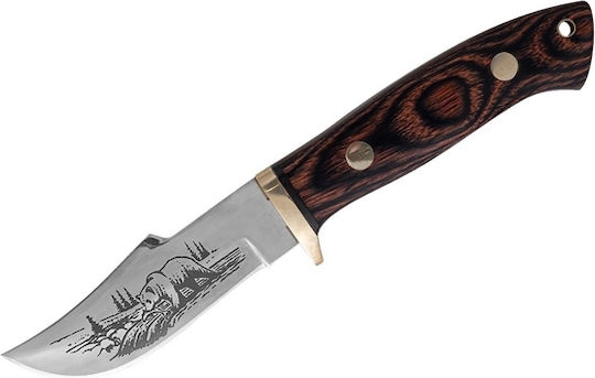 Hunting Knife Keychain Survival Black in Sheath