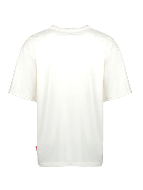Diesel Tricou Ecru-brown-purple