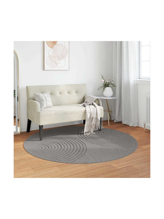 vidaXL Χαλί Φ120cm Γκρι
