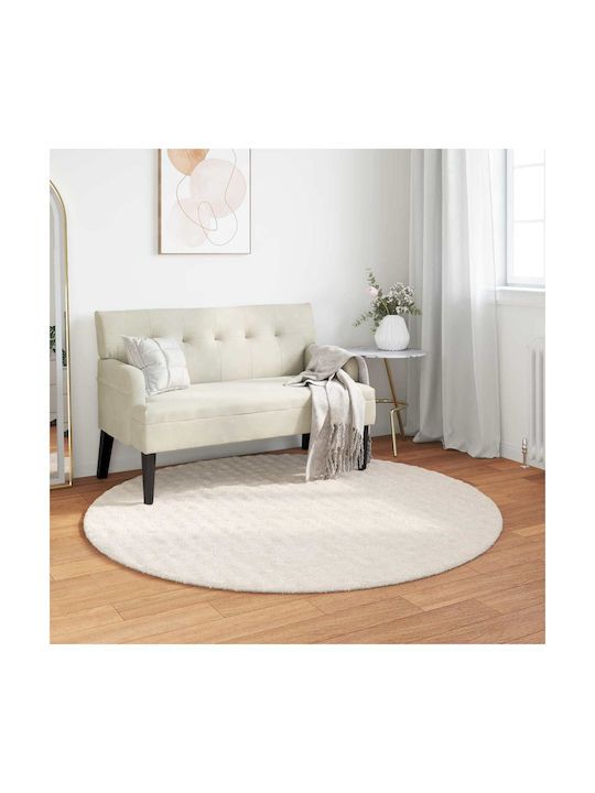 vidaXL Χαλί Φ200cm Κρεμ