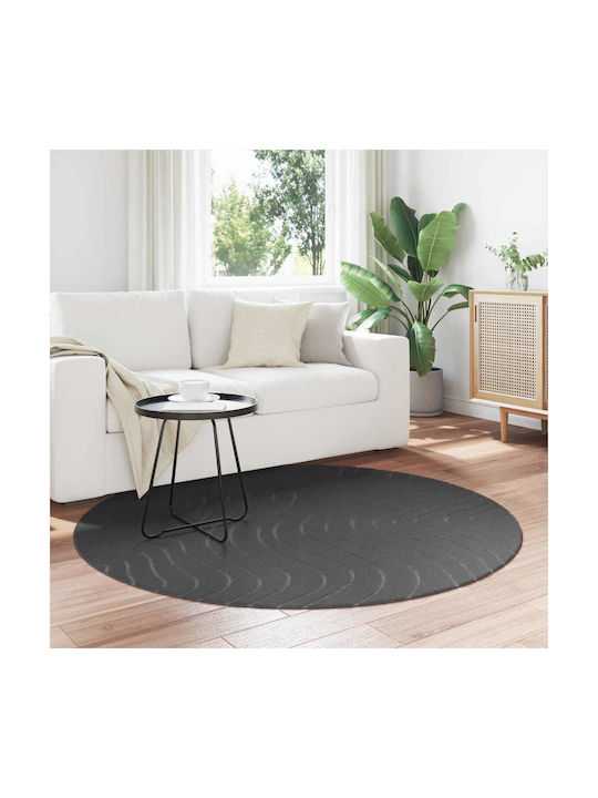 vidaXL Χαλί Φ200cm Ανθρακί