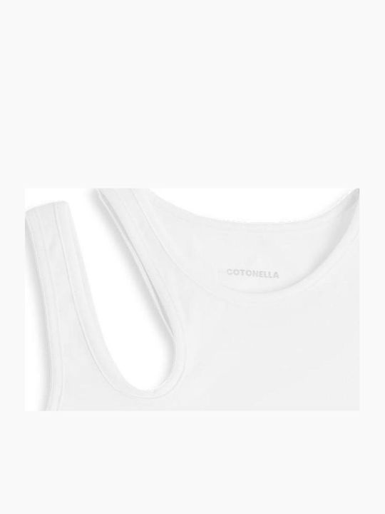 Women's Blouse Cotton Sleeveless White