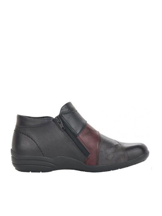 Leather Women's Ankle Boots Black