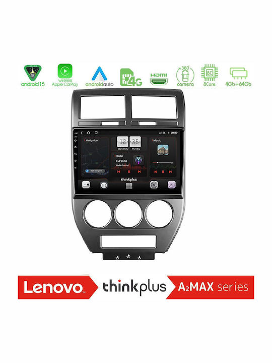 Lenovo Car Audio System for Jeep Compass / Patriot 2007-2008 (Bluetooth/USB/WiFi/GPS/Apple-Carplay/Android-Auto) with Touch Screen 10"