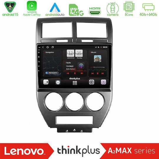 Lenovo Car Audio System for Jeep Compass / Patriot 2007-2008 (Bluetooth/USB/WiFi/GPS/Apple-Carplay/Android-Auto) with Touch Screen 10"