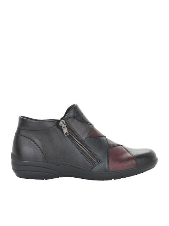 Leather Women's Ankle Boots Black