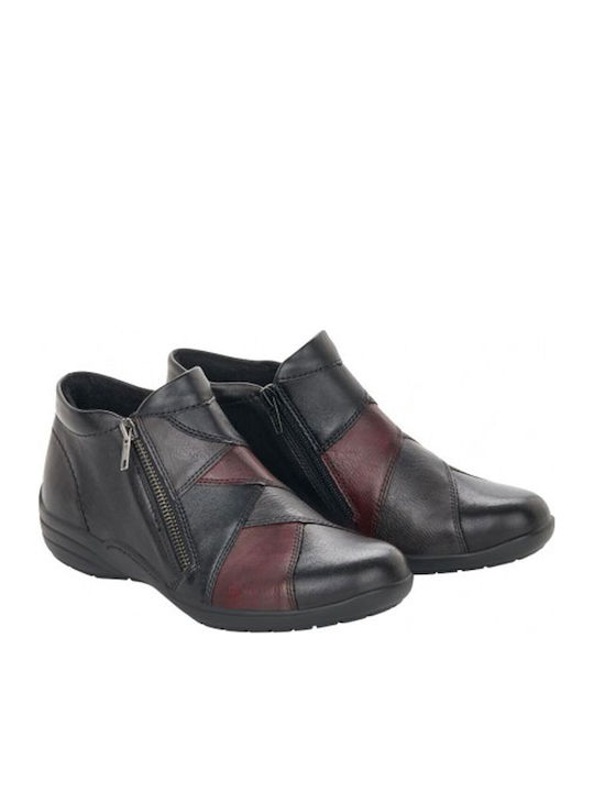 Leather Women's Ankle Boots Black