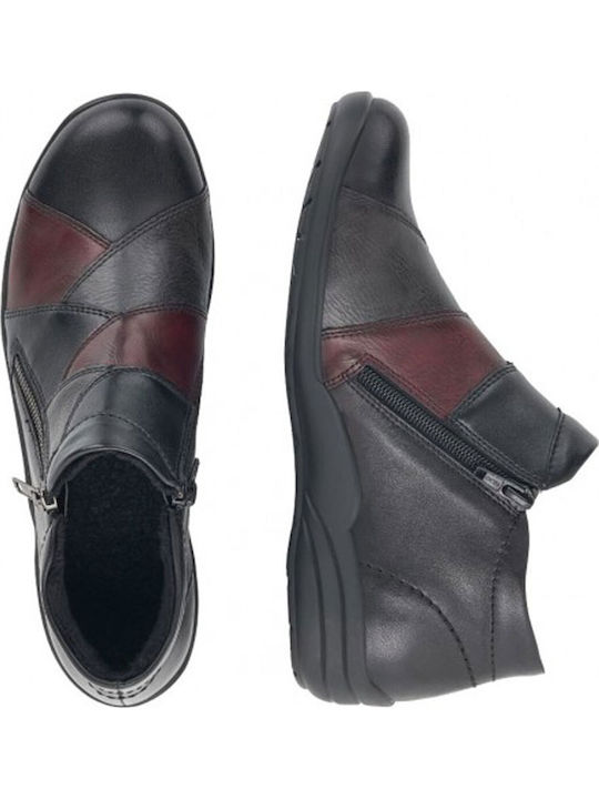 Leather Women's Ankle Boots Black