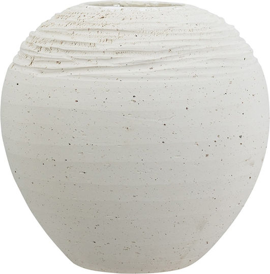 Artekko Βάζο Κεραμικό Λευκό Φ23.2xΥ23.2cm
