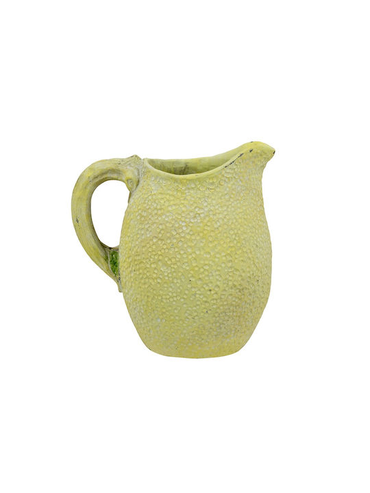 Artekko Διακοσμητικό Βάζο Beton Lemon Gelb 19.5x14.5x20cm 1Stück