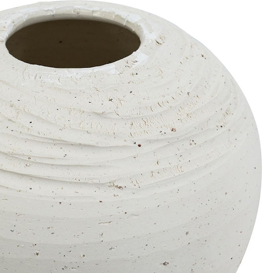 Artekko Διακοσμητικό Βάζο Κεραμικό Λευκό Φ18.5xΥ18.5cm