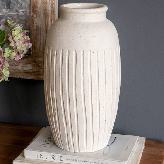 Artekko Διακοσμητικό Βάζο Keramik Weiß 19.5x19.5x38cm 1Stück