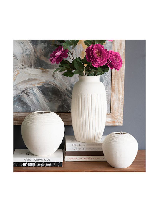Artekko Decorative Vase White 23.2x22.2x23.2cm