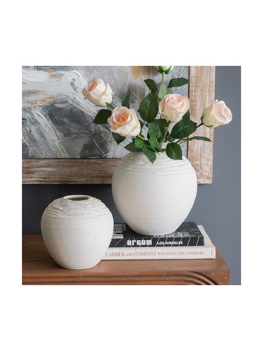 Artekko Decorative Vase White 23.2x22.2x23.2cm