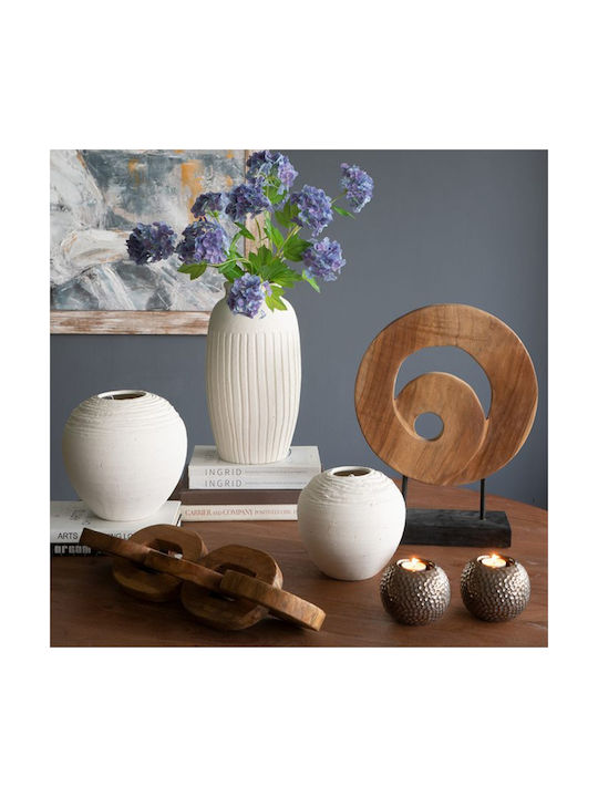 Artekko Decorative Vase White 19.5x19.5x38cm