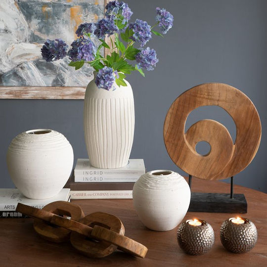 Artekko Διακοσμητικό Βάζο Keramik Weiß 19.5x19.5x38cm 1Stück