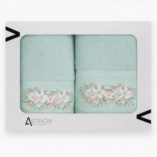 Astron Italy Σετ 2τμχ Brigitte Mint Βάρους 500gr/m²