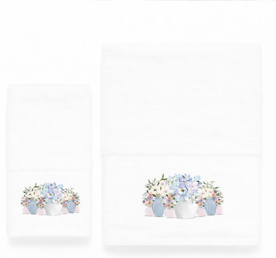 Astron Italy Evelyn 30x50cm White Bath Towel Weight 500gsm