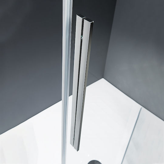 Devon Flow Corner Entry Cabin for Shower with Sliding Door 107x109cm Clear Glass