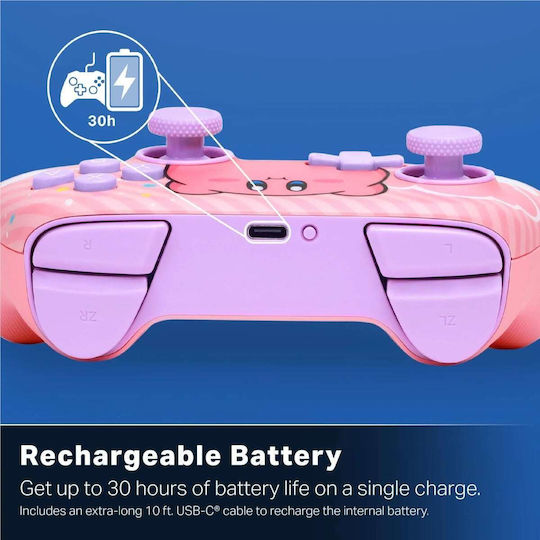 PowerA Kirby Puff Ασύρματο Gamepad για Switch 2 Ροζ