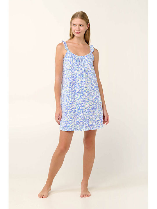 Vamp Winter Women's Nightdress Light Blue