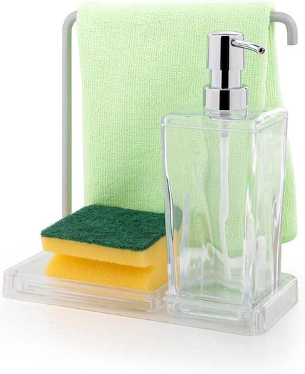 Raki Luna Spender Kunststoff mit Schwammhalter Transparent 420ml