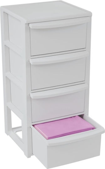 ArtPlast Snappy Кухненска количка Пластмаса Бяло 4 Слотове 39x38.5x79см