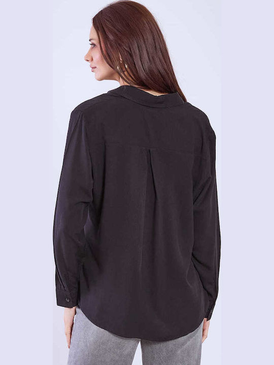 Celestino Women's Monochrome Black Shirt