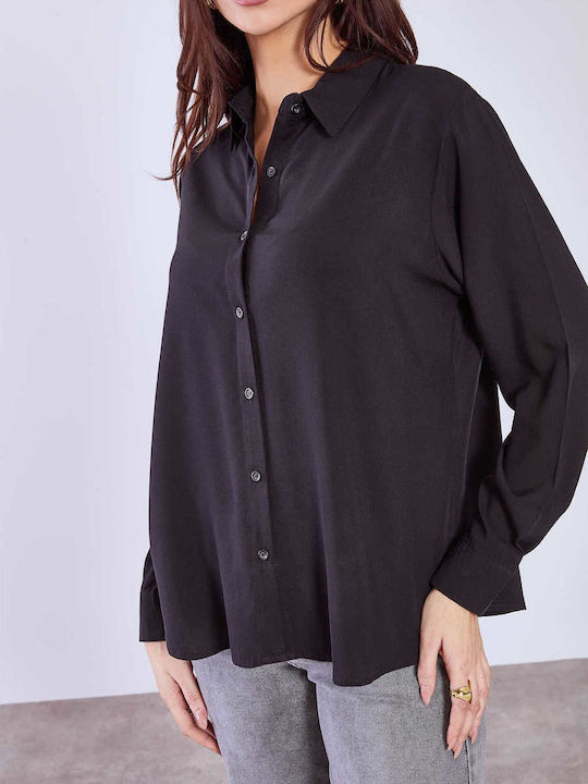 Celestino Women's Monochrome Black Shirt