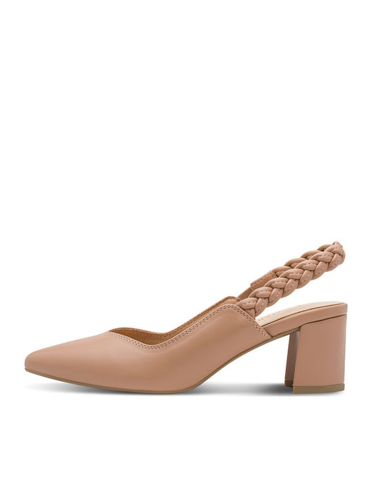 Pumps mit Riemchen & mittelhoher Absatz Braun