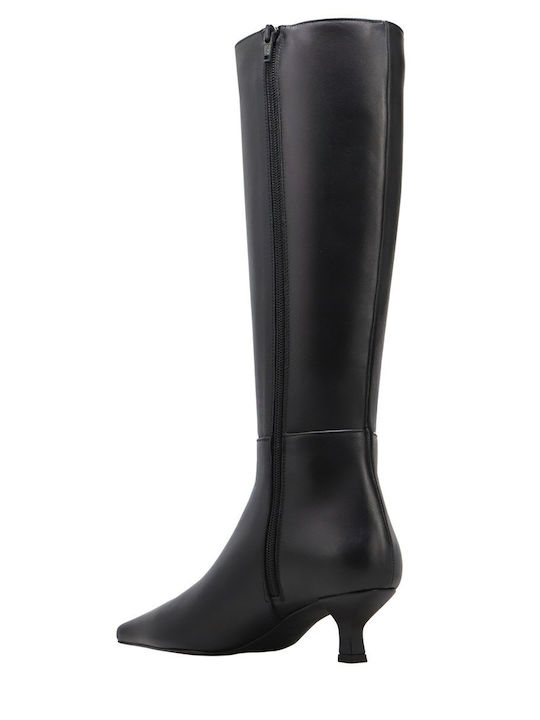 Leder Damenstiefel Schwarz
