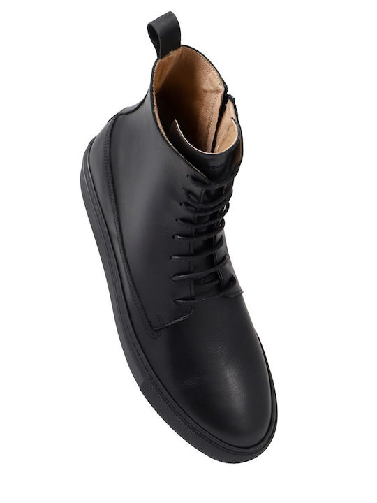 Leder Schwarz Herrenstiefel