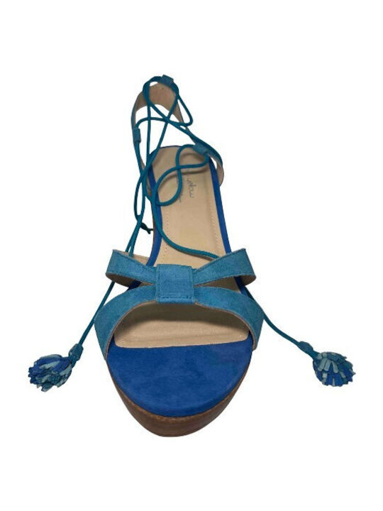 Damenplattformen Blau