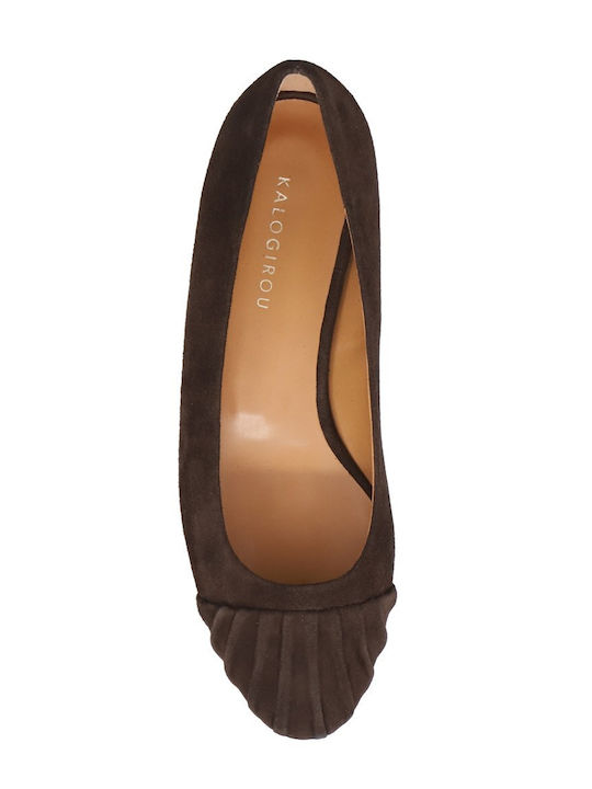 Suede Ballerinas Brown