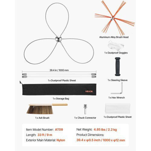 Vevor Nylon Chimney Cleaning Brush Round