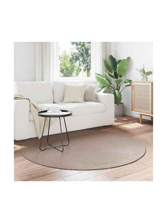 vidaXL Χαλί Φ200cm Μπεζ