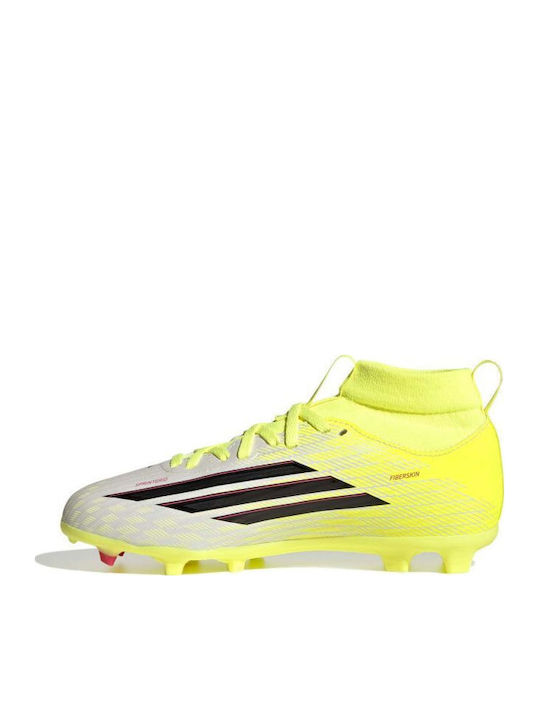 F50 League Mid FG/MG Kids Soccer Cleats & Shoes Molded Yellow