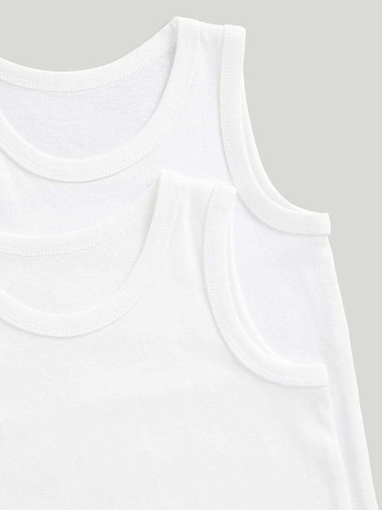 Mothercare Set maiouri pentru copii Fără mâneci Albe 3buc