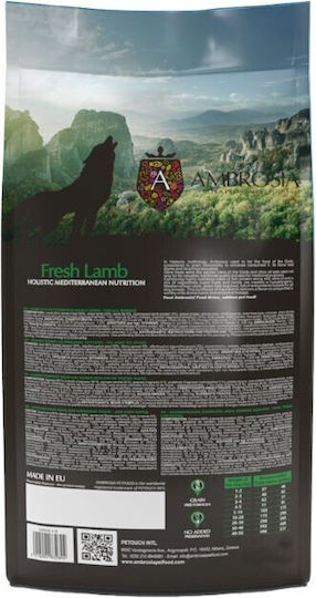 Ambrosia Fresh Lamb 1.5kg Dry Food Grain-Free for Adult Dogs with Lamb