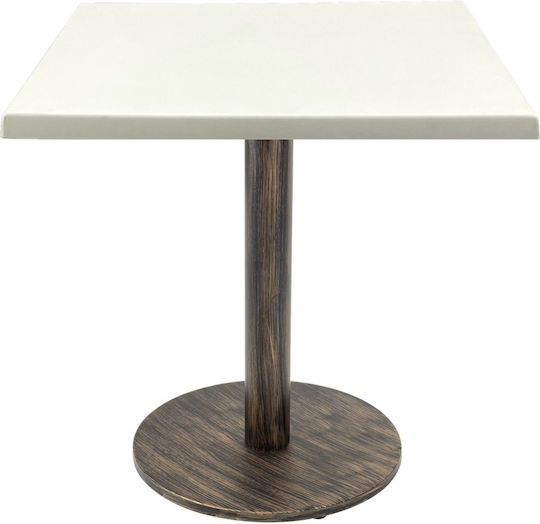 Quadratischer Bar Vintage Bronze Antik-Look 70x70x74cm Quadratischer Bar Vintage Bronze Antik-Look 70x70x74cm
