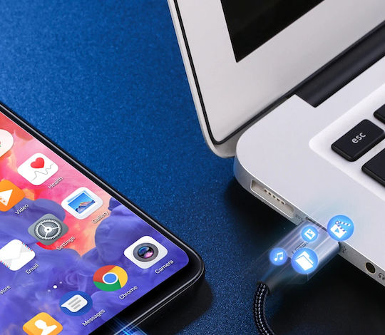 Ugreen Us288 Braided USB 2.0 Cable USB-C male - USB-A 15W Μαύρο 1.5m 60127
