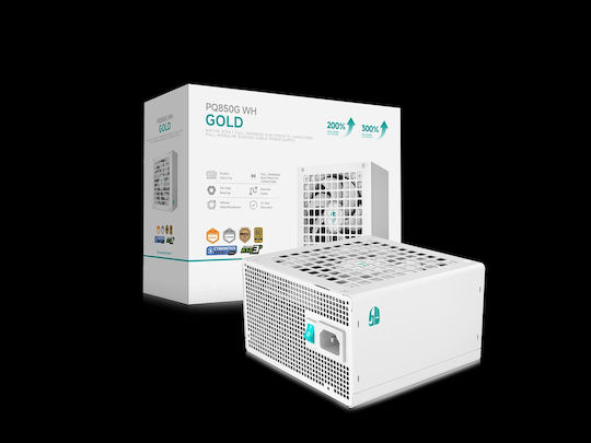 Deepcool PQ850G 850W Alb Sursă de Alimentare Calculator Complet modular Cybenetics Platinum