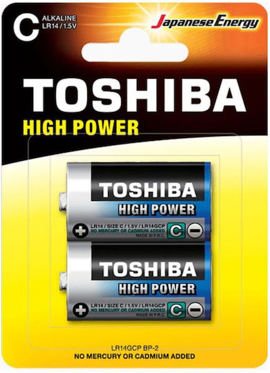 Toshiba Alkaline Batteries C 1.5V 2pcs