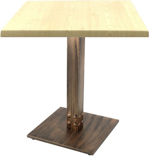 Quadratischer Bar Vintage Bronze Antik-Look 70x70x74cm Quadratischer Bar Vintage Bronze Antik-Look 70x70x74cm