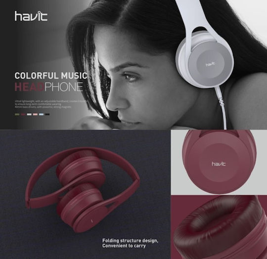 Havit H2262D Fără fir / Cu fir On Ear Căști Roz