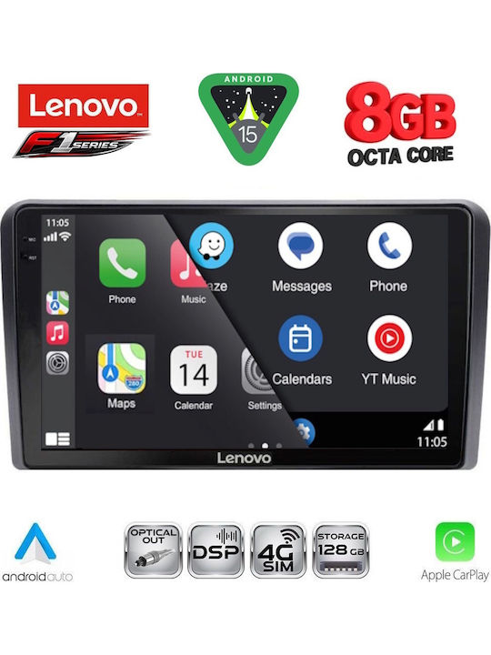 Lenovo Auto-Audiosystem für Alfa Romeo Spinne / Brera 2004-2012 (Bluetooth/USB/WiFi/GPS/Apple-Carplay/Android-Auto) mit Touchscreen 9"